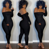 Fashion Chest Wrap Slim Gloves Jumpsuit Nightclub