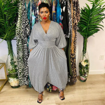 Sexy Deep V Loose Waist Jumpsuit