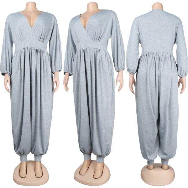 Sexy Deep V Loose Waist Jumpsuit