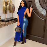 sexy side slit dress nightclub dress