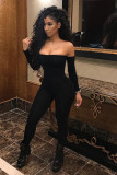 Fashion Chest Wrap Slim Gloves Jumpsuit Nightclub