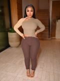 Women's Fashion Contrast Color Stitching Design Sexy Hollow Pit Strip Jumpsuit