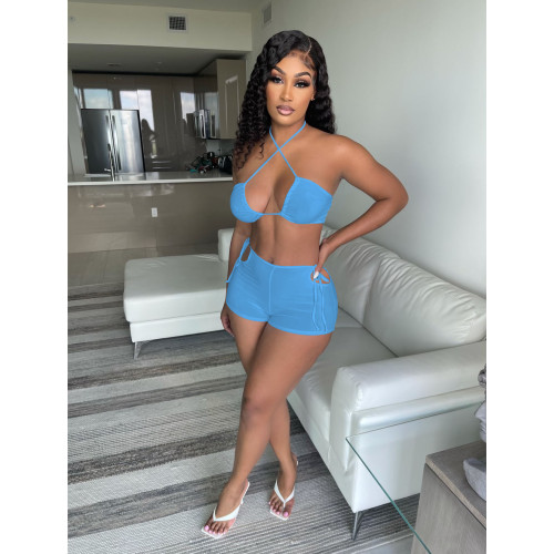 Women's Fashion Sexy Casual Solid Color Two Pieces