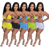 Women's Fashion Sexy Casual Solid Color Two Pieces