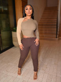 Women's Fashion Contrast Color Stitching Design Sexy Hollow Pit Strip Jumpsuit