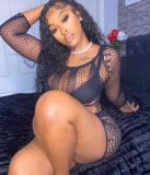 Women's Sexy Hollow Lingerie Sexy Mesh Swimwear Nightclub Dress
