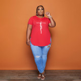 Signature Offset Spring/Summer Cropped T-Shirt