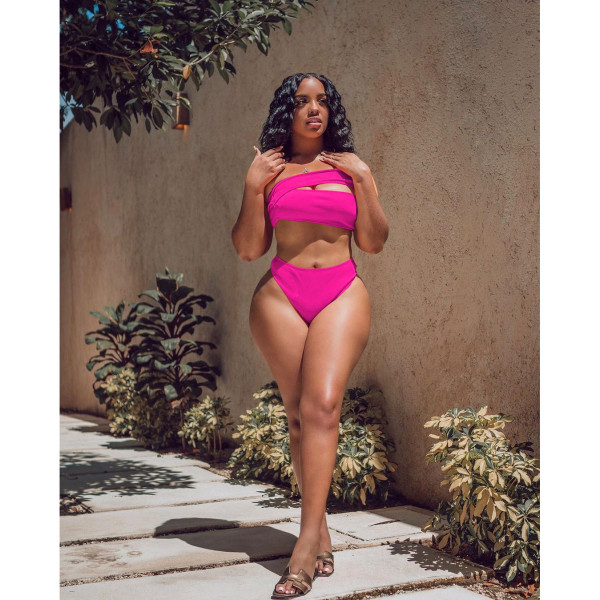 Summer Split Swimsuit Women's Beach Sexy Solid Color Vacation Bikini