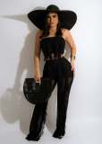 Fashion sexy wrap chest mesh see-through beach wind sunscreen suit Air conditioning shirt