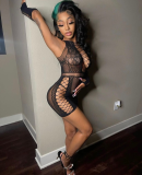 Erotic lingerie shoulder strap princess bag hip mesh skirt