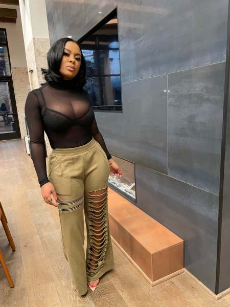 Solid color burnt hole zipper flared pants single pants