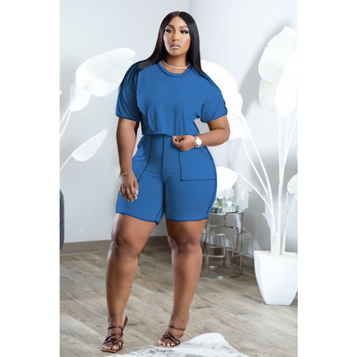 Spring, summer and autumn all-match temperament commuter solid color wave edge with pockets lady pearl meat-covering clothing