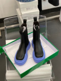 women's leather martin boots mid tube chimney boots chelsea boots