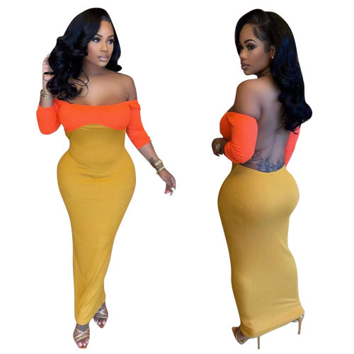 spring patchwork colorblock pit dress