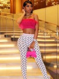 Moon Print Tide Brand Leisure Sports 2-Piece Set