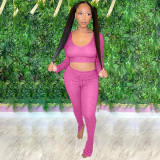 Women's summer sexy letter UCKING stitching zipper jumpsuit