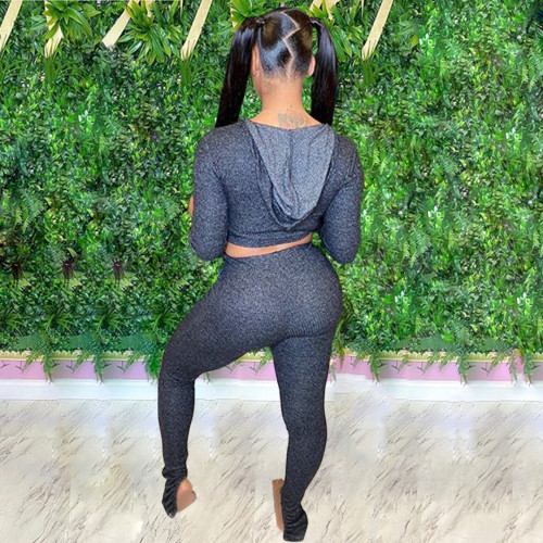 Women's summer sexy letter UCKING stitching zipper jumpsuit