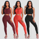 Solid Color Sportswear Spring Tight Fitness Yoga Suit
