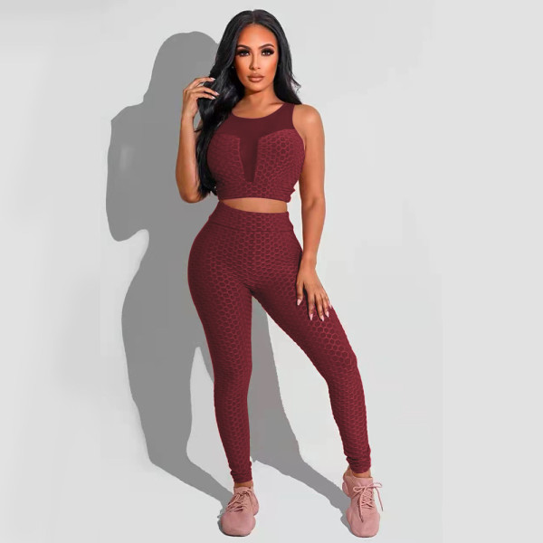 Solid Color Sportswear Spring Tight Fitness Yoga Suit