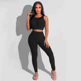 Solid Color Sportswear Spring Tight Fitness Yoga Suit