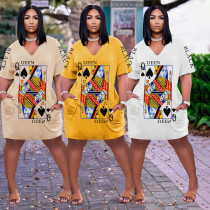 Plus Size Women's Spades Q Playing Cards Skirt QUEEN Dress Plus Size Women's Spades Q Playing Cards Skirt QUEEN Dress