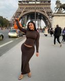 Fashion Plus Size Slim Fit Two Piece Dress