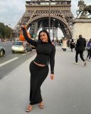Fashion Plus Size Slim Fit Two Piece Dress