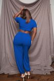 Women's Two Piece Short Sleeve T-Shirt Suit Sexy Summer Sports