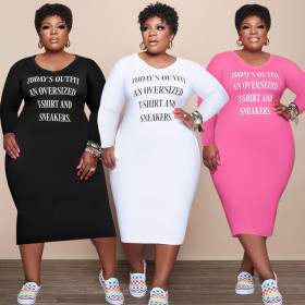 women's casual dress fashion loose plus size fat woman dress