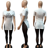 Women's see-through mesh short top spring and summer two-piece set (without panties)