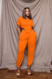 Women's Two Piece Short Sleeve T-Shirt Suit Sexy Summer Sports