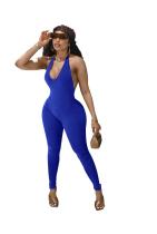 Fashion women's sexy hip open back jumpsuit Fashion women's sexy hip open back jumpsuit
