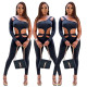 Casual Hollow Out Waist Off Shoulder Solid Color Temperament Jumpsuit