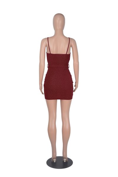 Women's Spring Summer Shining Sling Sleeveless Sexy Hip Dress