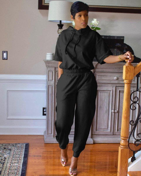 Women's Fashion Casual Jogging Split Two Piece Set