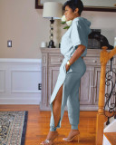 Women's Fashion Casual Jogging Split Two Piece Set