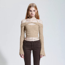 Women's Solid Color T-Shirt Halter Slim Slim Backless Sexy Vest Set