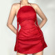 Jacquard lace-up dress summer pleated sexy halterneck skirt