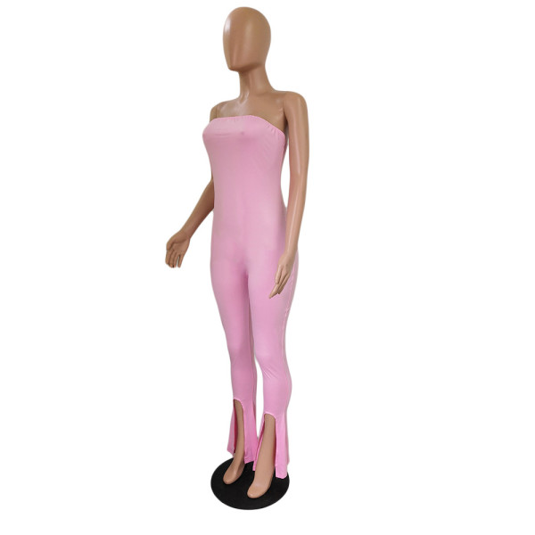 Women's Slit Stretch Jumpsuit
