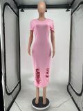 Cute Sexy Stretch Slim Fit Burnt Dress