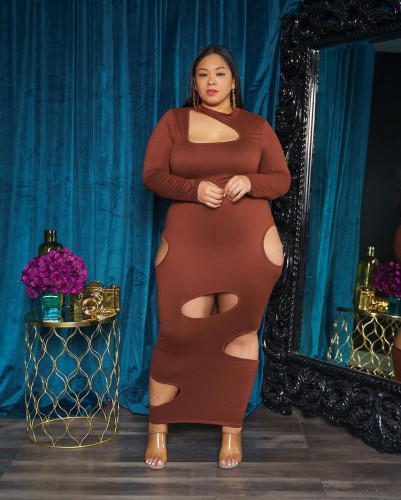 Spring and summer plus size women's pullover irregular plus size dress