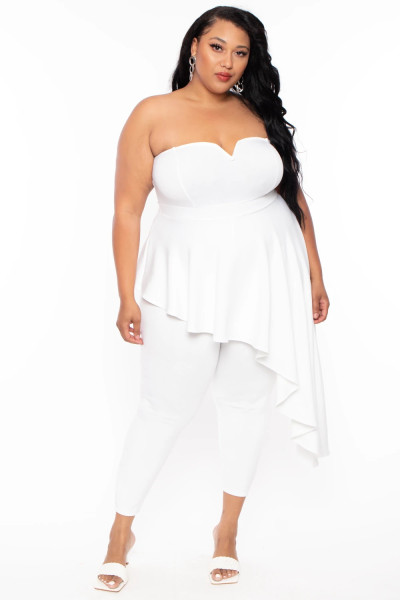 Large size women's tube top pants two-piece set 3 colors