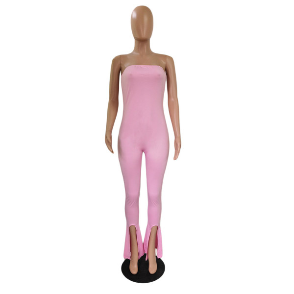 Women's Slit Stretch Jumpsuit