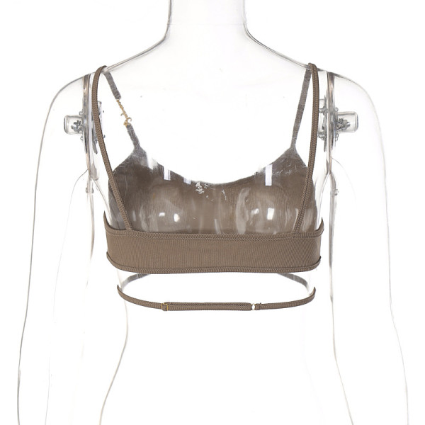 strappy sexy vest small suspenders