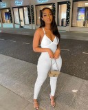 Ribbed Sling Open Back Jumpsuit
