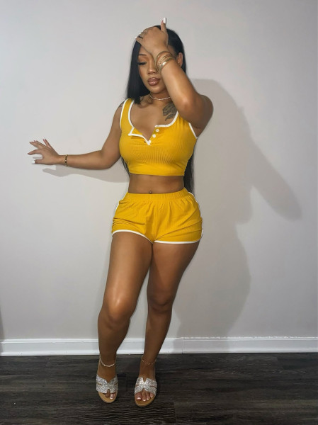 Pit fabric vest shorts casual sports suit