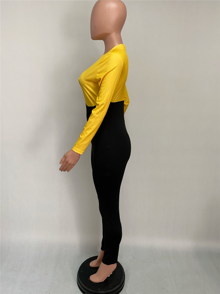 Women's Long Sleeve Poker Print Jumpsuit Women's