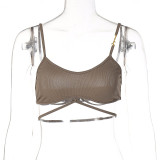 strappy sexy vest small suspenders