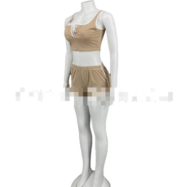 Pit fabric vest shorts casual sports suit