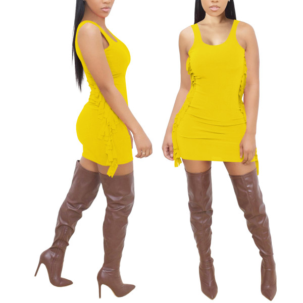 fringed side dress